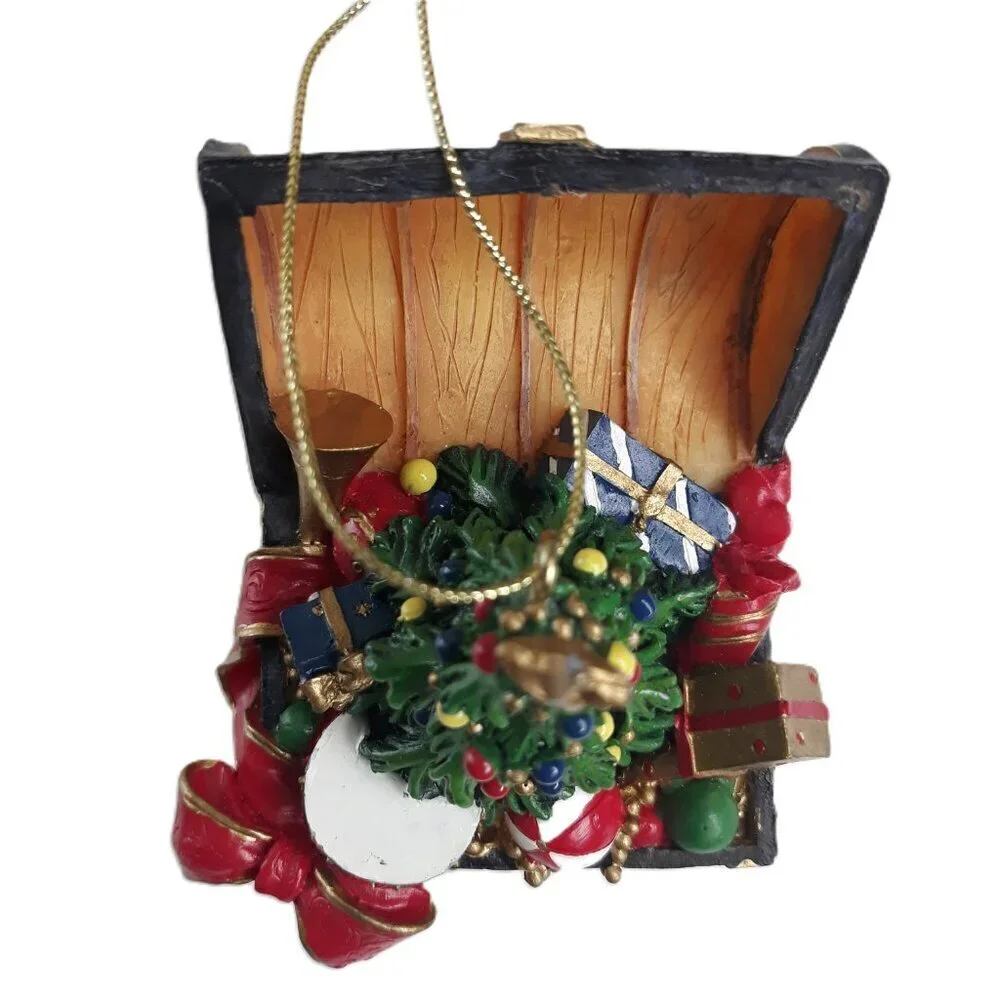 NWT Neiman Marcus Treasure Chest Christmas Ornament